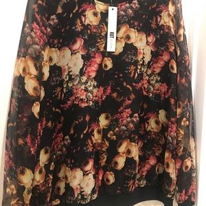 KFTK Black Floral banded top